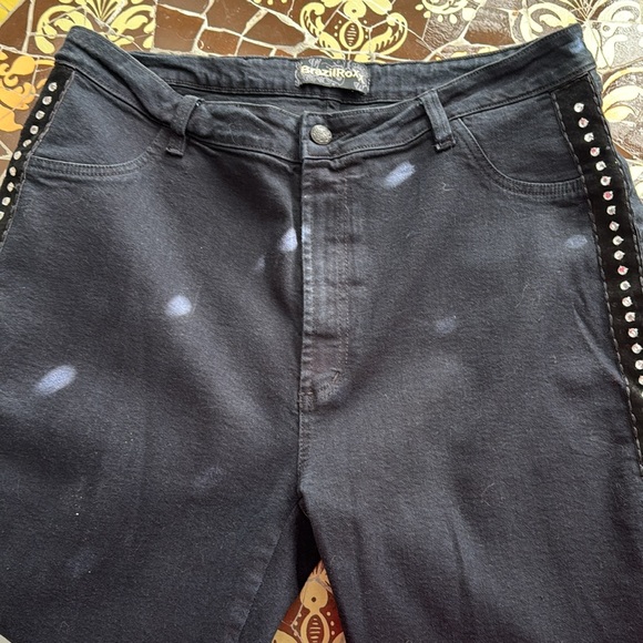 BRAZIL ROXX STRETCH RHINESTONE EMBELLISHED JEAN SZ: 14 - Picture 5 of 7